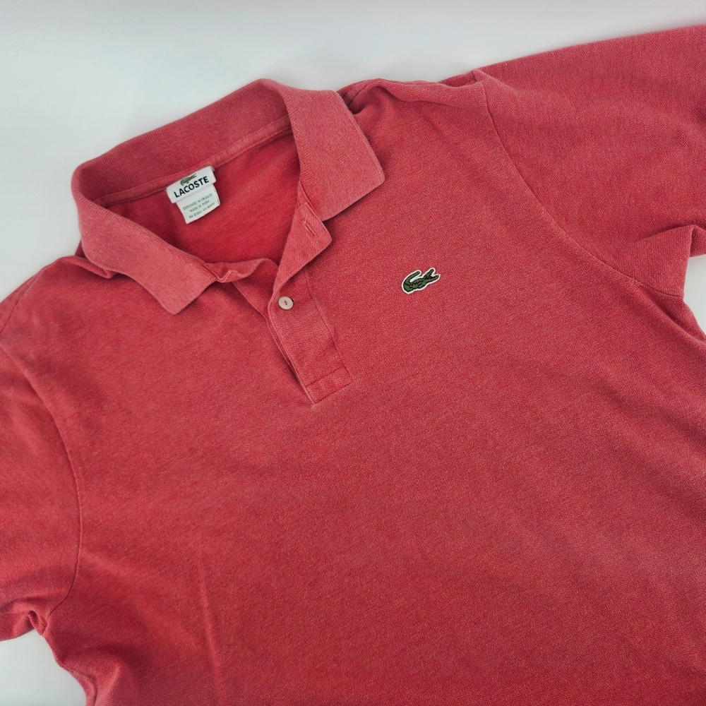 Lacoste Mens 6 XL Polo Shirt Cotton Red Pique Short Sleeve Classic Preppy Trendy